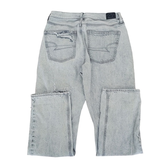 American Eagle Ripped '90s Straight Jean  haze grey size 4 - Picture 11 of 13